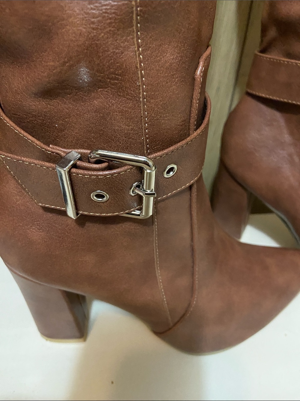 Women's Tall Pointed-Toe Riding Boots in Cognac